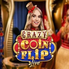 Crazy Coin Flip logo – Live Casino by Evolution at SpinoGambino Casino