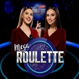 Mega Roulette logo – Live Casino by Pragmatic Play at SpinoGambino Casino