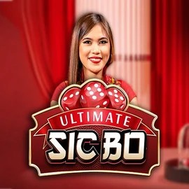 Ultimate Sic Bo slot logo by Ezugi at SpinoGambino Casino