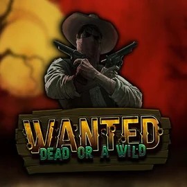 Official Slots logo: Wanted Dead or a Wild by Hacksaw Gaming at SpinoGambino Casino